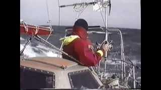 Sailing around the world solo by roaring forties. Alain Kalita.