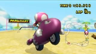 Mario Kart Wii - Super Toadette's Upsetting loss on Shy Guy Beach!