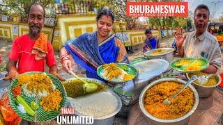 No. 1 Unlimited Veg Thali Of Bhubaneswar | Pure Sada Khana | Dalma Rice | 60₹/- Only | Street Food