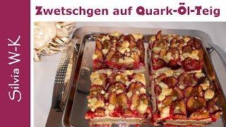 Zwetschgenkuchen mit  Quark-Öl-Teig / Streusel / Pflaumenkuchen / saftig