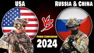 USA vs Russia & China Military Power Comparison 2024 | USA vs China & Russia Military Power 2024