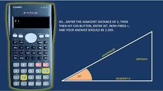 Find length of hypotenuse using Cos.