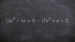 Overview subtracting polynomials teacher explains how to