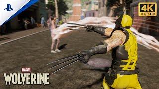 Marvels Wolverine Gameplay New City Combat Suit Details 4K Ultra HD