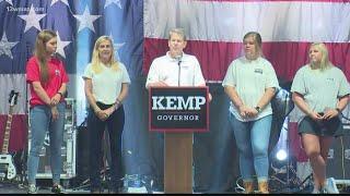 Georgia Gov. Brian Kemp campaigns for reelection as challenger David Perdue aims to defeat him