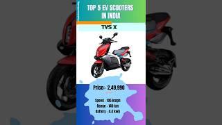 Top 5 EV scooters in India #evscooter #evindia #shortsvideo #viral #youtubeshorts