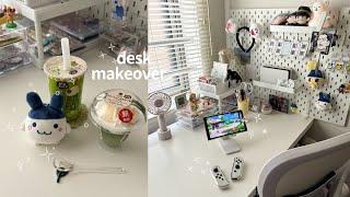 desk makeover꙳⋆｜デスク周り｜購入品紹介(漫画とグッズ、オンラインくじ)｜コンビニスイーツと、たまの自炊｜社会人オタク｜Pinterest inspired ｜cozy room️