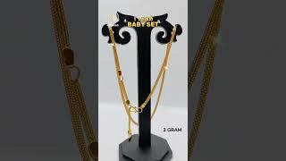 1 PAVAN BABY SET  | ARAB GOLD & DIAMONDS | BHARANIKAVU | JEWELLERY | BANGLES  | NECKLACE | BABY SET