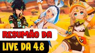 3 NOVOS PERSONAGENS EM NATLAN, KIRARA GRÁTIS, NOVA ÁREA E MUITO MAIS! RESUMO DA LIVE DA 4.8