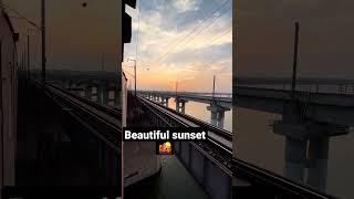 beautiful sunset  #trainvlog #sunset    @train travel with ansh