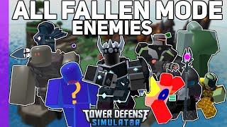 All Fallen Mode Enemies - Tower Defense Simulator