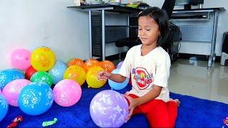 Bermain Letusin balon Berhadiah Bersama Teman-teman - Naila