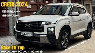 New Hyundai Creta 2024 Base model  Modified with Original Hyundai Accessories | Alloy wheels ,DRL’s