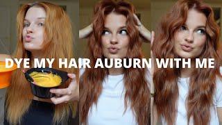 DYED MY HAIR AUBURN.  how I transitioned my copper hair to auburn! formula + all the details!