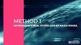 METHOD 1 C# PROGRAM