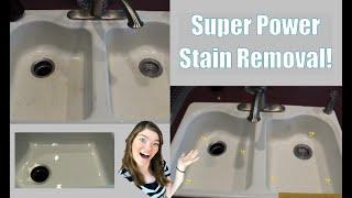 HOW TO CLEAN A PORCELAIN SINK | KITCHEN SINK CLEANING TIPS | NON-TOXIC ON-HAND PRODUCT | Taylor Ford