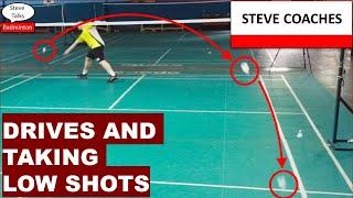 Drives and taking low shots - Badminton Training with Steve 20240908