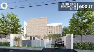 Desain Rumah White Box House di Lahan 12x20m