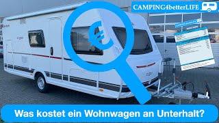 Camping - Tipp: Was kostet ein Wohnwagen an Unterhalt im Jahr! Fixkosten - Rechner