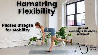THE BEST Hamstring Flexibility Routine || FULLY GUIDED Ashley DeLeon Pilates Workout || No Equipment