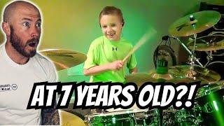 Drummer Reacts To - Dire Straits - Money For Nothing (7 year old Drummer) FIRST TIME HEARING