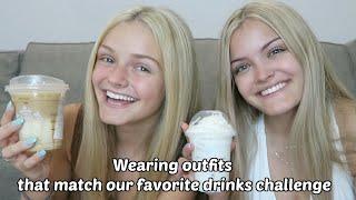 Wearing Outfits that Match Our Favorite Starbucks Drinks Challenge