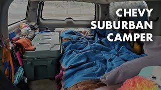 A Versatile No-Build SUV Camping Setup in a Suburban!