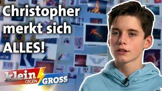 Christopher kann sich 252 Bilder in der richtigen Reihenfolge merken! | Klein gegen Groß