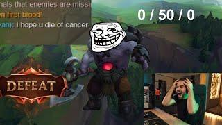 League of Legends Trolling - Taking Inting Sion "Strat" To New Extremes - Rager Gets Chat Banned XD