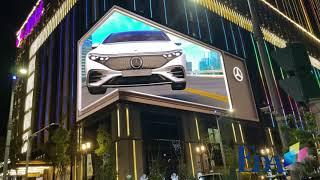 義大視覺特效-Mercedes-Benz Taiwan 台灣賓士 EQS 高雄現身囉! 裸眼3D立體呈現