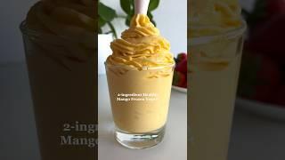 2-ingredient Healthy Mango Frozen Yogurt #healthydessert #healthyrecipes #frozenyogurt