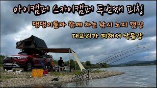 아이캠퍼 루프탑텐트 스카이캠프2.0 (IKAMPER SKYCAMP) IN 성주 노지차박 낚시캠핑 댕댕이들과 함께 두번째