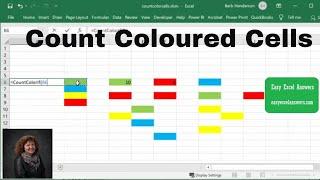 How to count colored cells in Excel