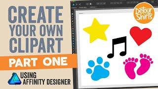 T Shirt Design: Create Your Own Clipart (Part 1) using Affinity Designer - Build up your library