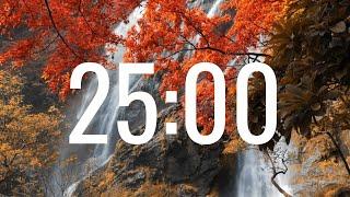 Fall Timer 25 Minutes with Relaxing Music Waterfall Sounds Autumn