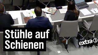 Realer Irrsinn: Stühle auf Schienen im Landtag Niedersachsen | extra 3 | NDR