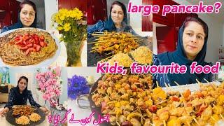 How To Make Pancake | Yummy French Pancakes | Chicken Shashlik With Egg Fried Rice | Kids Fav Food