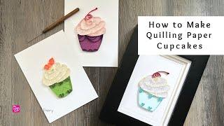 How to Make a Quilling Paper Cupcake | Quilling Home Decor | Quilling for Beginners