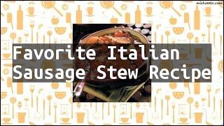 Recipe Favorite Italian Sausage Stew Recipe