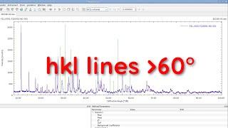 Profex Tips and Tricks: Display hkl lines beyond 60 degrees