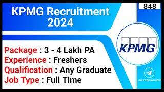 KPMG Recruitment 2024 | MNC Jobs | Analyst Jobs | Pune Jobs | Full Time Jobs