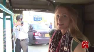 American women tourist reaches Pakistan 21-12-2016 - 92NewsHD