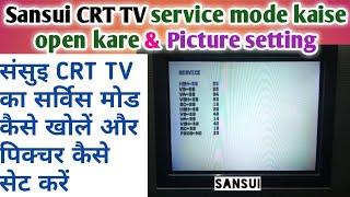 How to Sansui crt tv service mode open and picture setting. Balapir electronics. @TechnoMitra