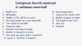 Maths Tutorial: Categorical & Numerical Data Types, practical exercise