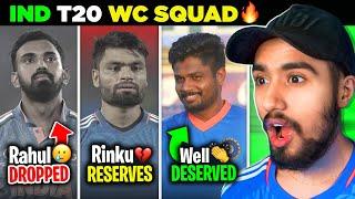 WTF! NO RINKU SINGH  | Sanju Samson SELECTED  | IND T20 WC Squad