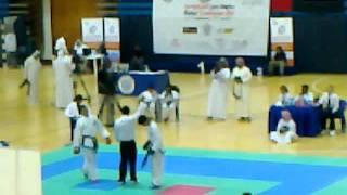 Sulton Odinaev (red) - Gold medal on Dubai Taekwondo Championship April 2011