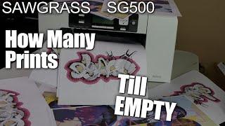 Sawgrass SG500 | How many prints till ink refill is needed