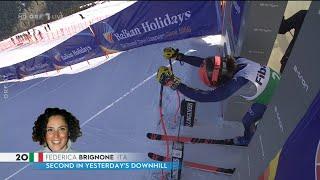 Alpiner Ski-Weltcup | Abfahrt | Bansko | 3. Platz | Federica BRIGNONE | 2020 (Damen)