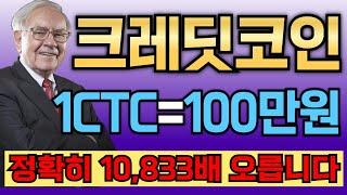 [크레딧코인] 개미털기 진행중, 끝끝내 10,833배 폭등!!