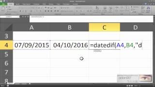 Excel find months between two dates